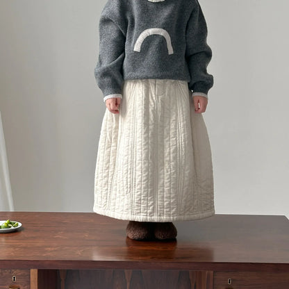 スカート キッズスカート キルティングシンプル防寒スカート 2カラー【mh0007597】