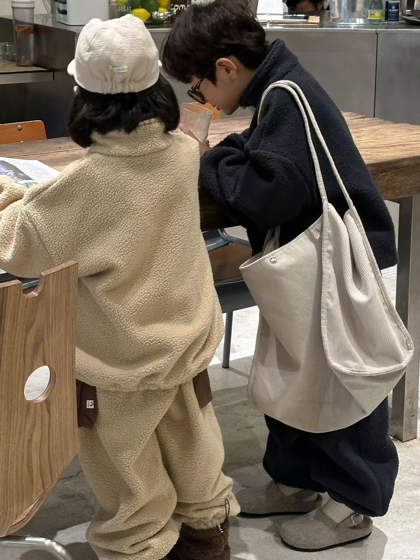 長袖セットアップ キッズセットアップ 2点セット ボアフリーススタンドカラー長袖スウェットシャツ+ロングスウェットパンツ【mh0008254】