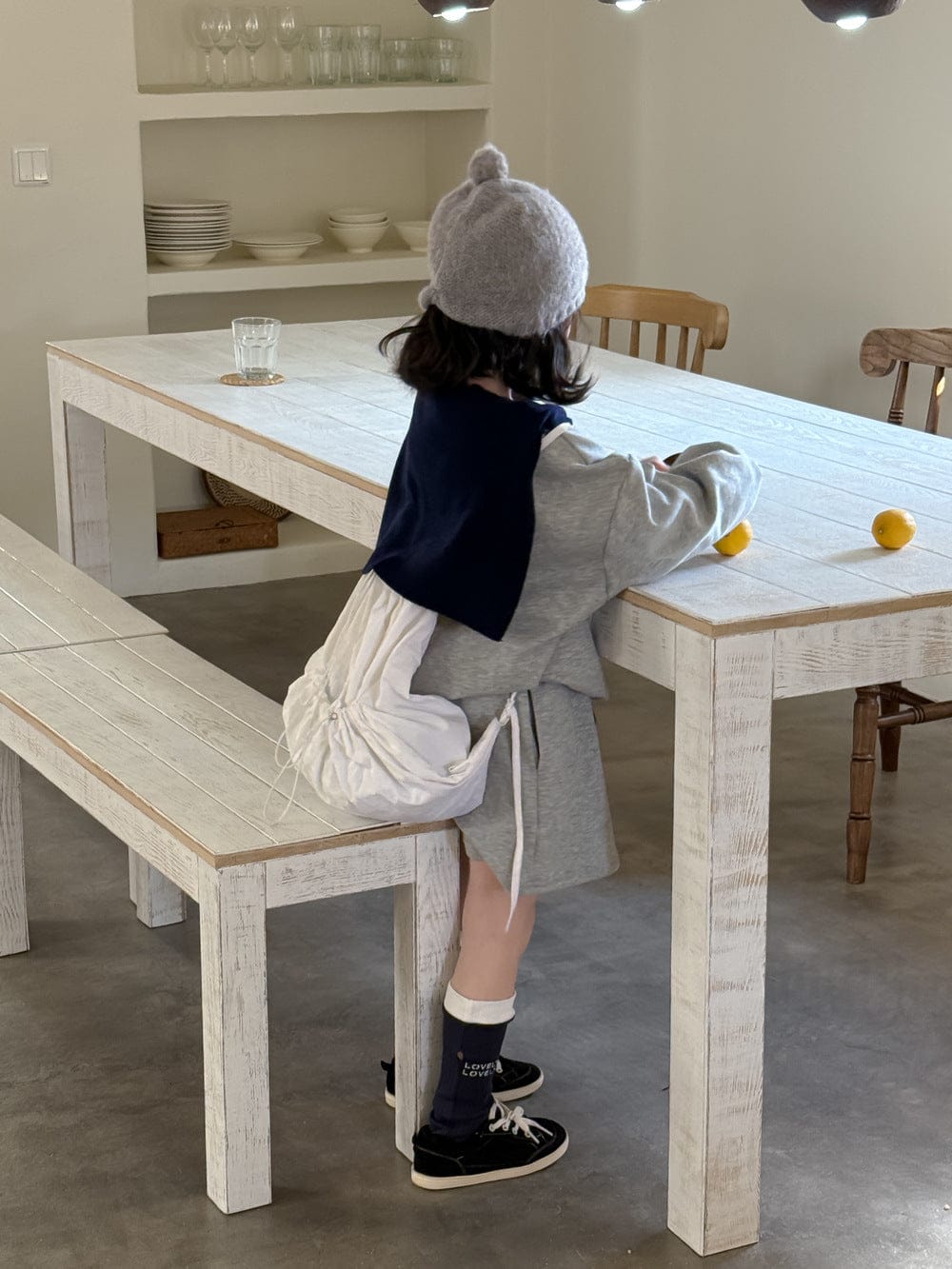 長袖セットアップ ロゴスウェットトップス ミニスカートセットアップ 2点セット【mh0010957】