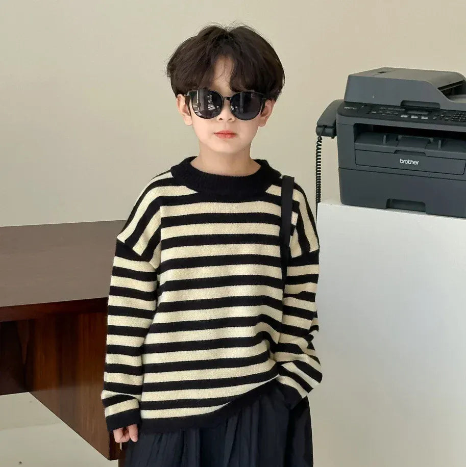 長袖ワンピース boy sweater / 90cm 1-2y キッズトップス/ワンピース ボーダー長袖セーター/ポロ襟ボーダーフロントオープンワンピース リンクコーデ 兄弟姉妹 お揃いコーデ【mh0007138】