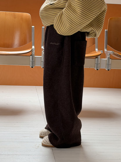 ロングパンツ・スウェットパンツ Brown / 100cm スウェットパンツ 厚手 ワイドルーズロングパンツ【mh0011877】