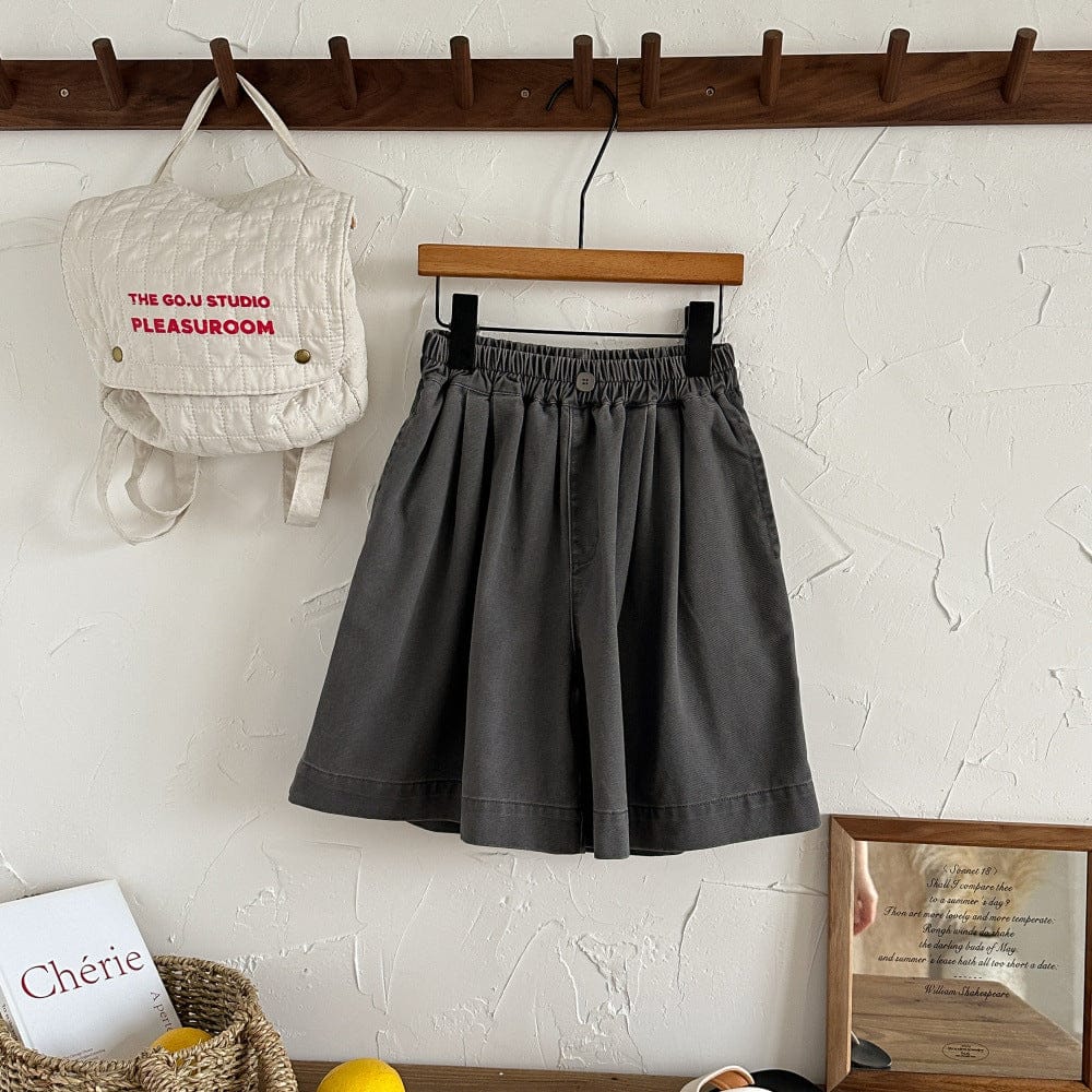 ロングパンツ・スウェットパンツ Dark Gray / 90cm ルーズフレアワイドレッグショートパンツキュロット【mh0010046】