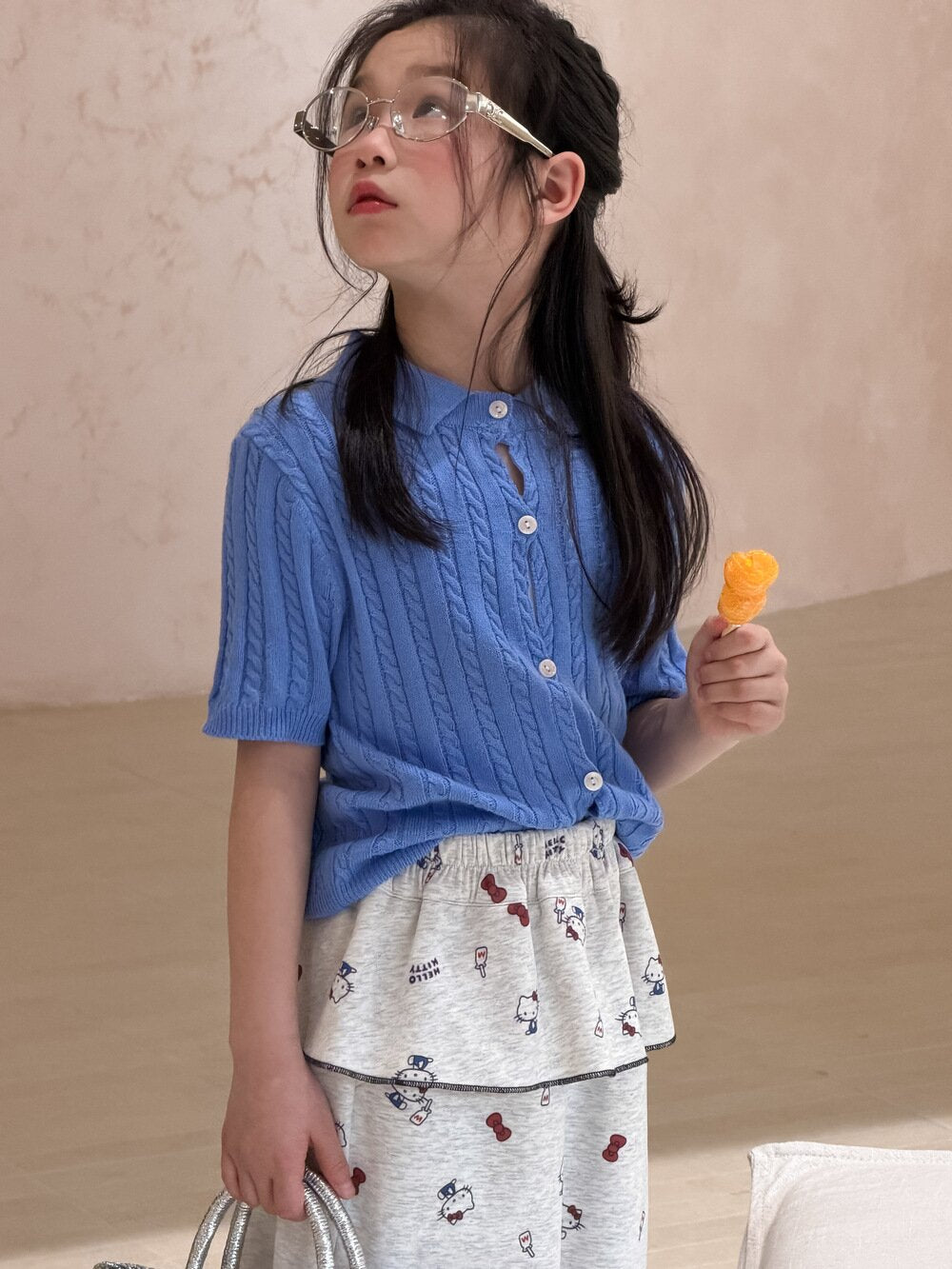 半袖シャツ・ブラウス Lapel Knitted Short Sleeve Polo Shirt 襟付き半袖ニットポロシャツ【mh0012102】