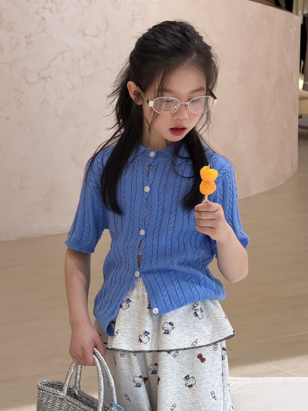 半袖シャツ・ブラウス Lapel Knitted Short Sleeve Polo Shirt 襟付き半袖ニットポロシャツ【mh0012102】
