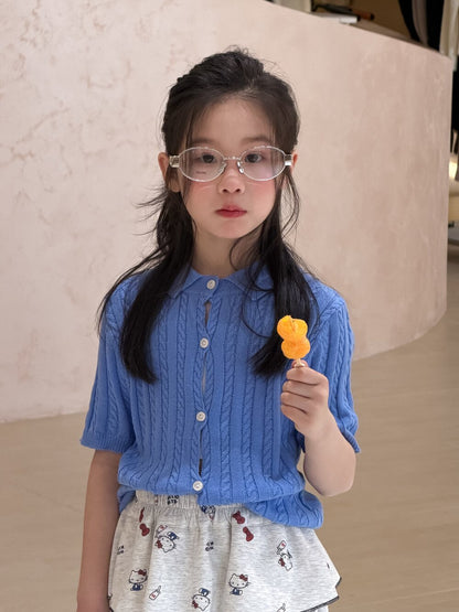 半袖シャツ・ブラウス Lapel Knitted Short Sleeve Polo Shirt 襟付き半袖ニットポロシャツ【mh0012102】