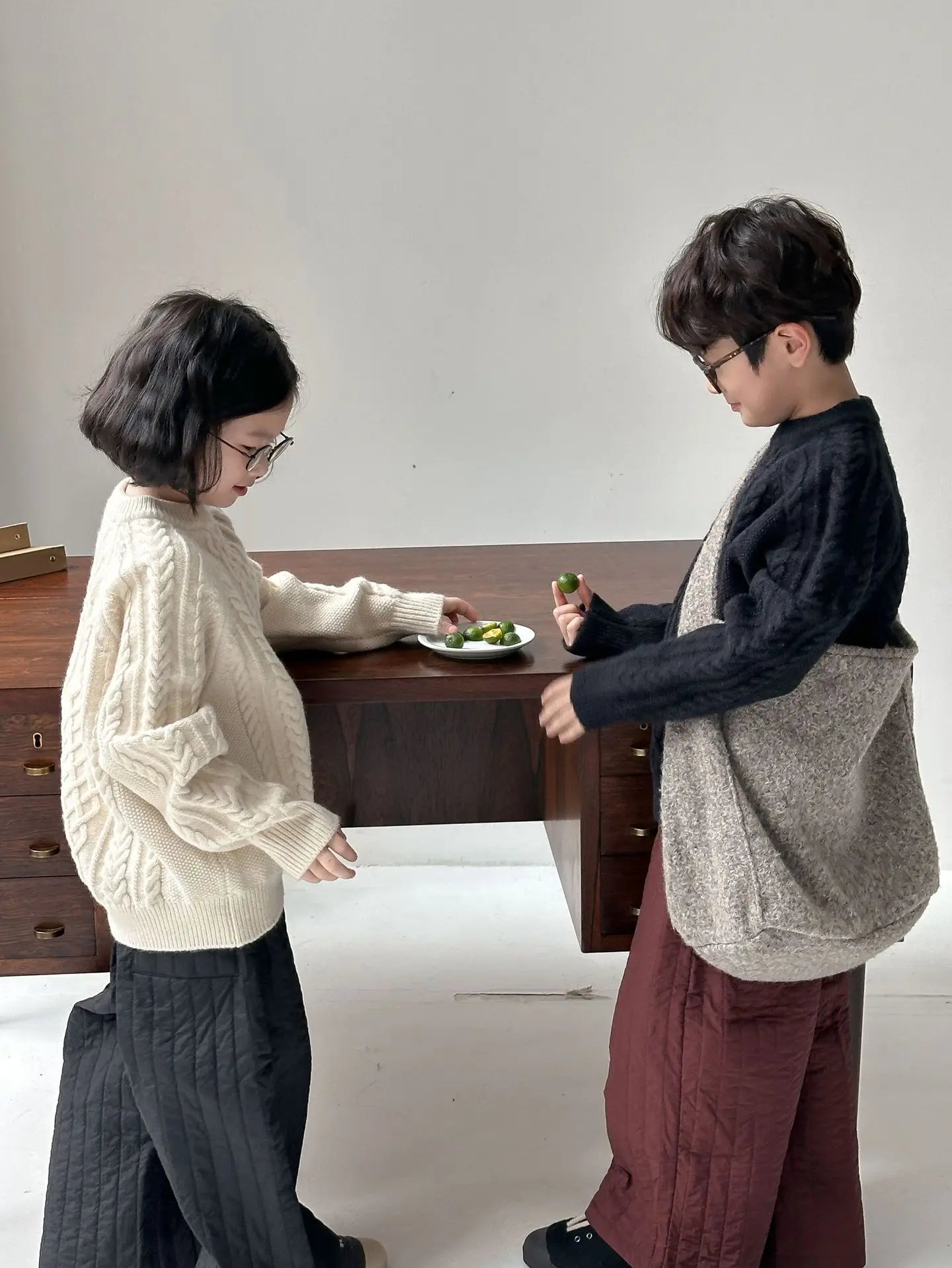 ニット・セーター キッズトップス アランニットケーブル編みニットセーター【mh0008243】