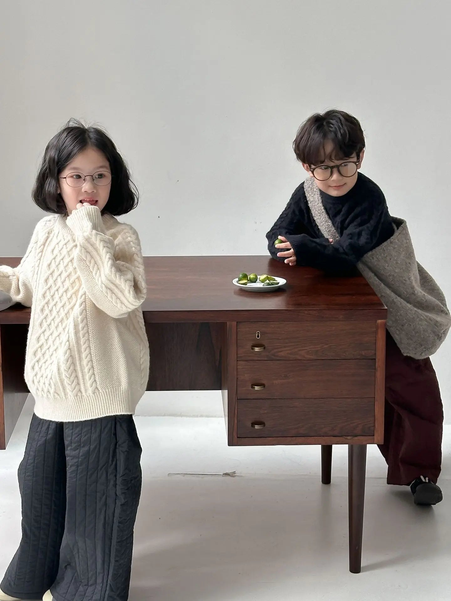 ニット・セーター キッズトップス アランニットケーブル編みニットセーター【mh0008243】