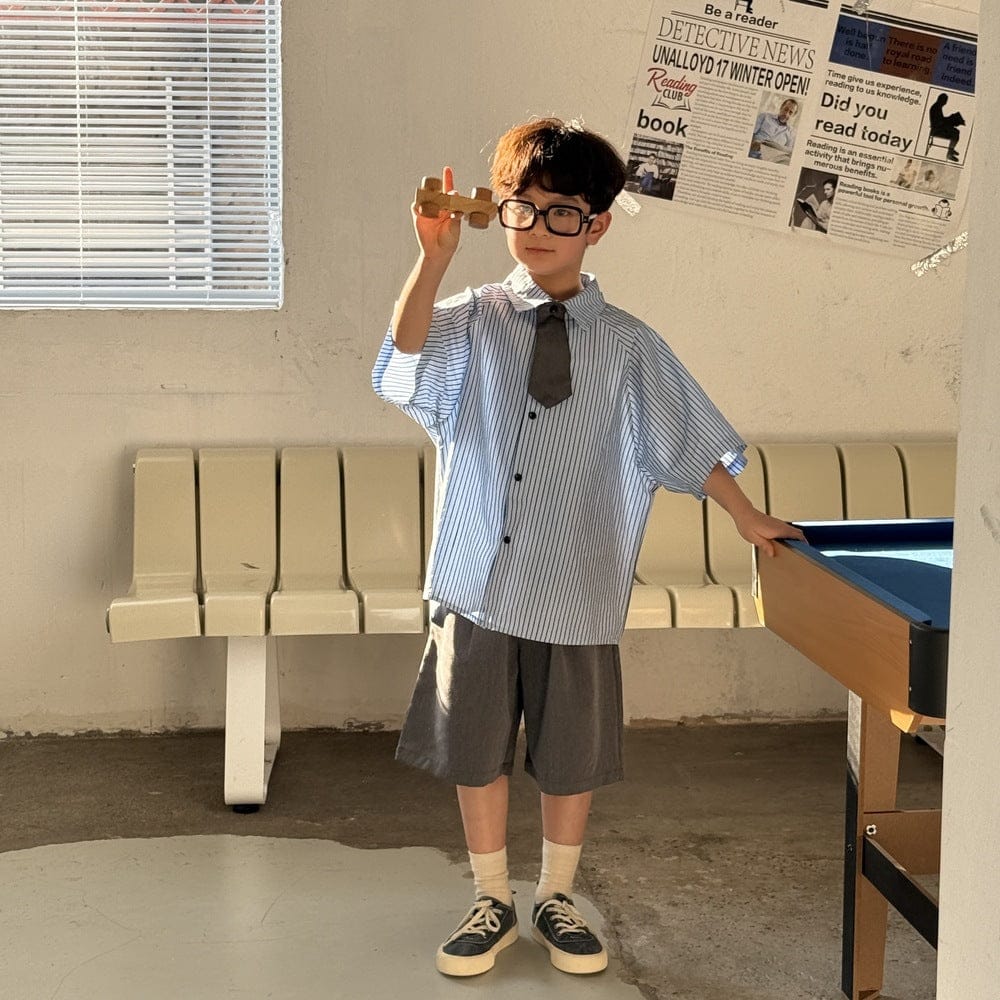 半袖セットアップ スクールユニフォームスタイルセットアップ ガールズ/ボーイズ【mh0009677】