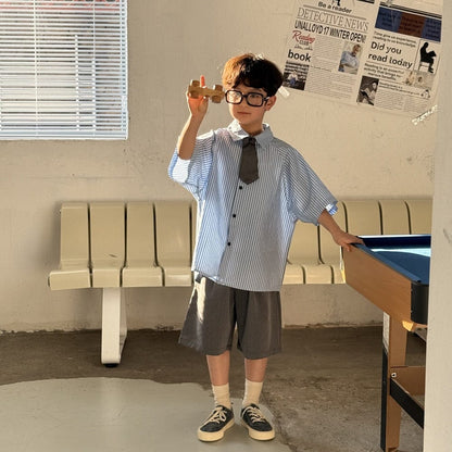 半袖セットアップ スクールユニフォームスタイルセットアップ ガールズ/ボーイズ【mh0009677】