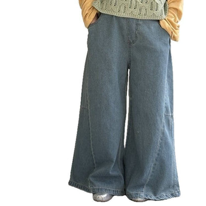 デニムパンツ ワイドフレアバギーデニムパンツジーンズ【mh0009689】