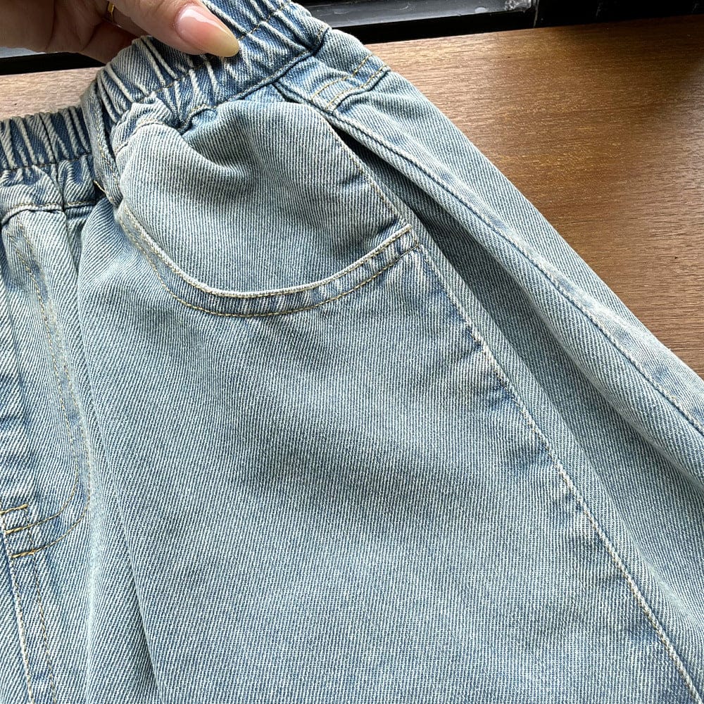 ロングパンツ・スウェットパンツ サイドプリーツワイドクロップドデニムパンツガウチョパンツ【mh0010064】