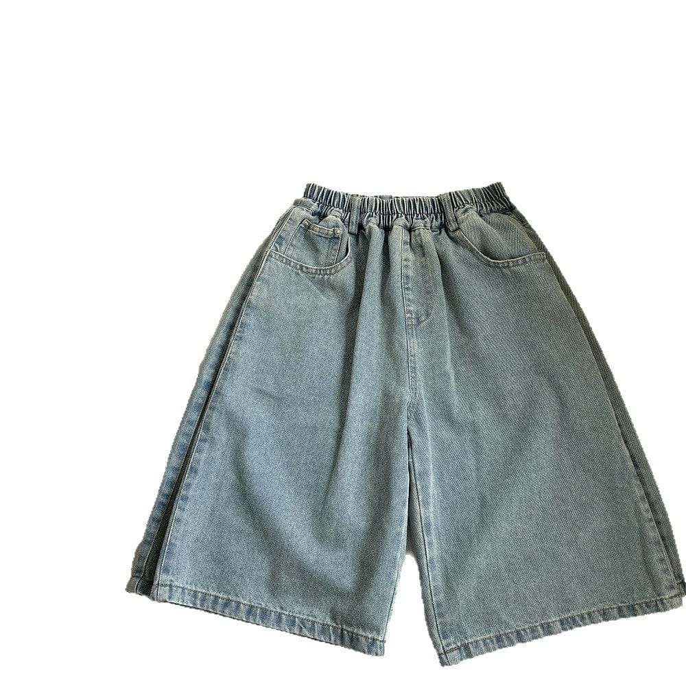 ロングパンツ・スウェットパンツ サイドプリーツワイドクロップドデニムパンツガウチョパンツ【mh0010064】