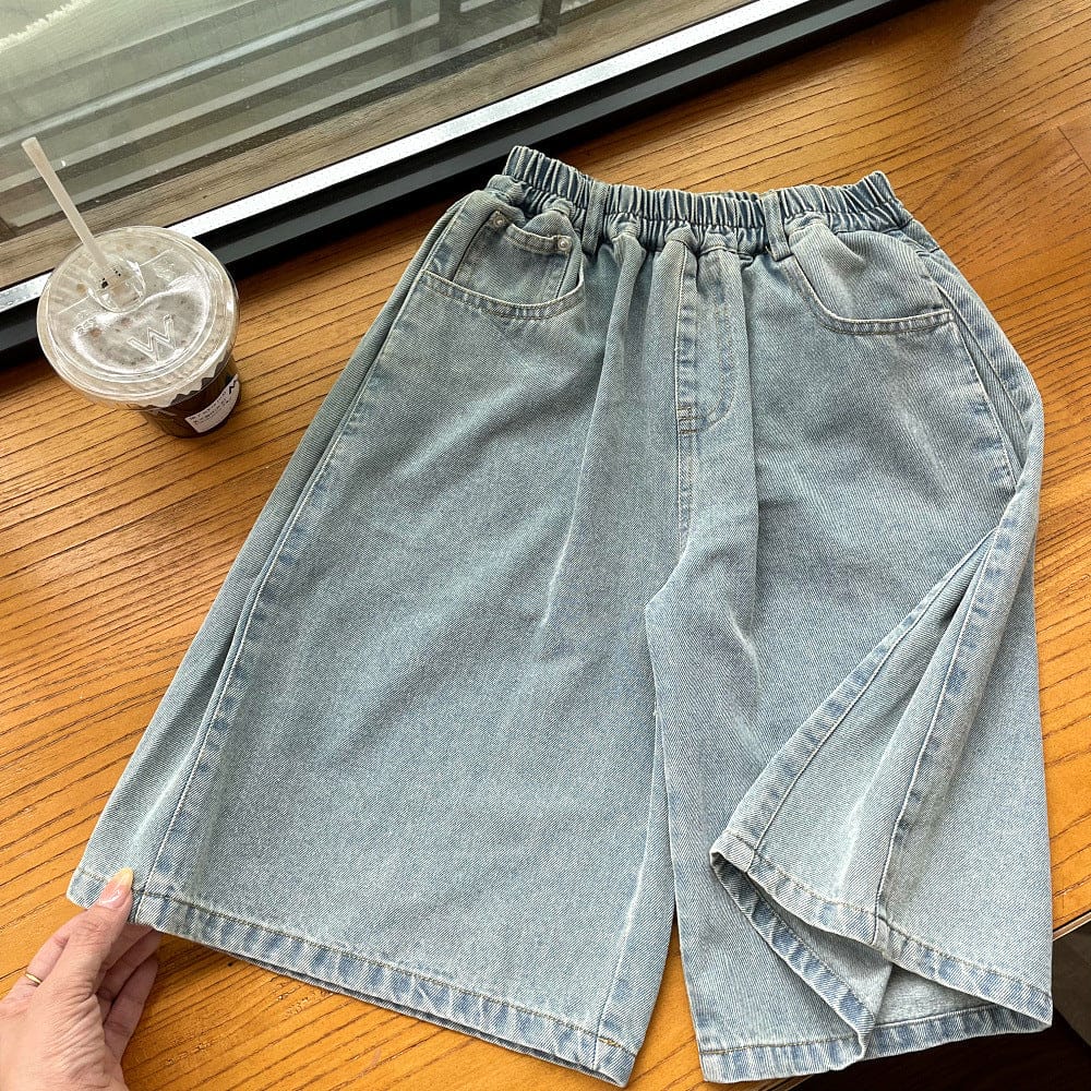 ロングパンツ・スウェットパンツ サイドプリーツワイドクロップドデニムパンツガウチョパンツ【mh0010064】