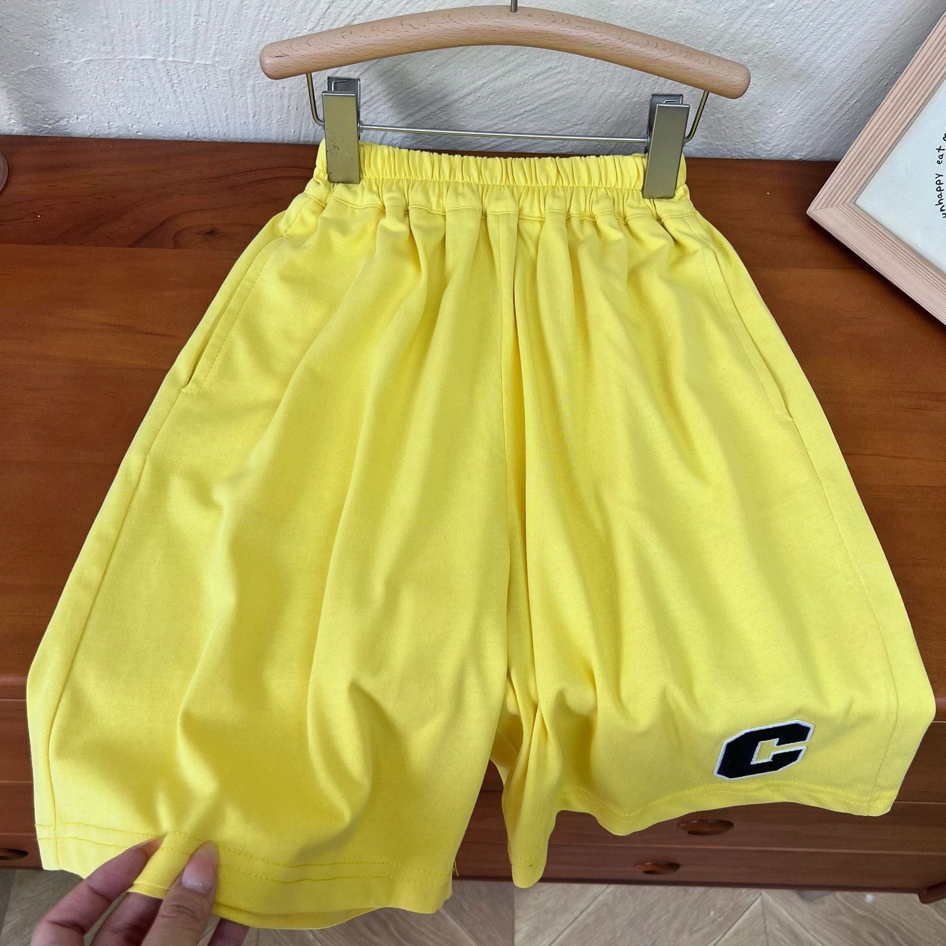 ロングパンツ・スウェットパンツ レターロゴアップリケワイドルーズクロップドパンツ【mh0010069】