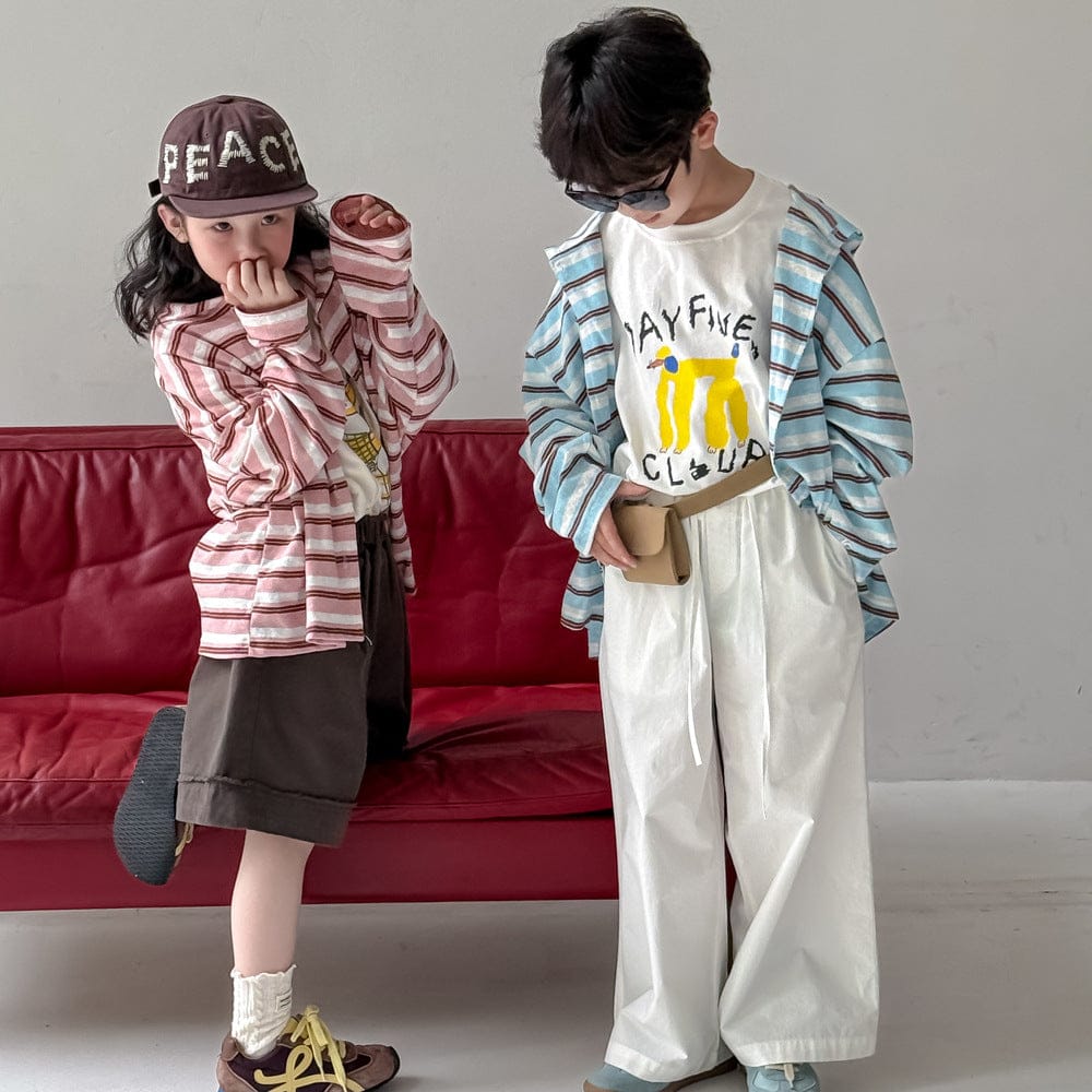 カーディガン・パーカー ボーダーフーディサマーカーディガンジャケット【mh0010070】