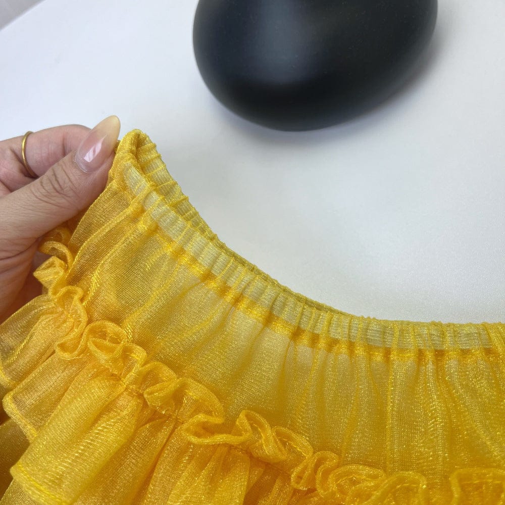 スカート 重ね着チュールティアードフリルエプロンスカート【mh0010071】