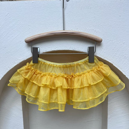 スカート 重ね着チュールティアードフリルエプロンスカート【mh0010071】