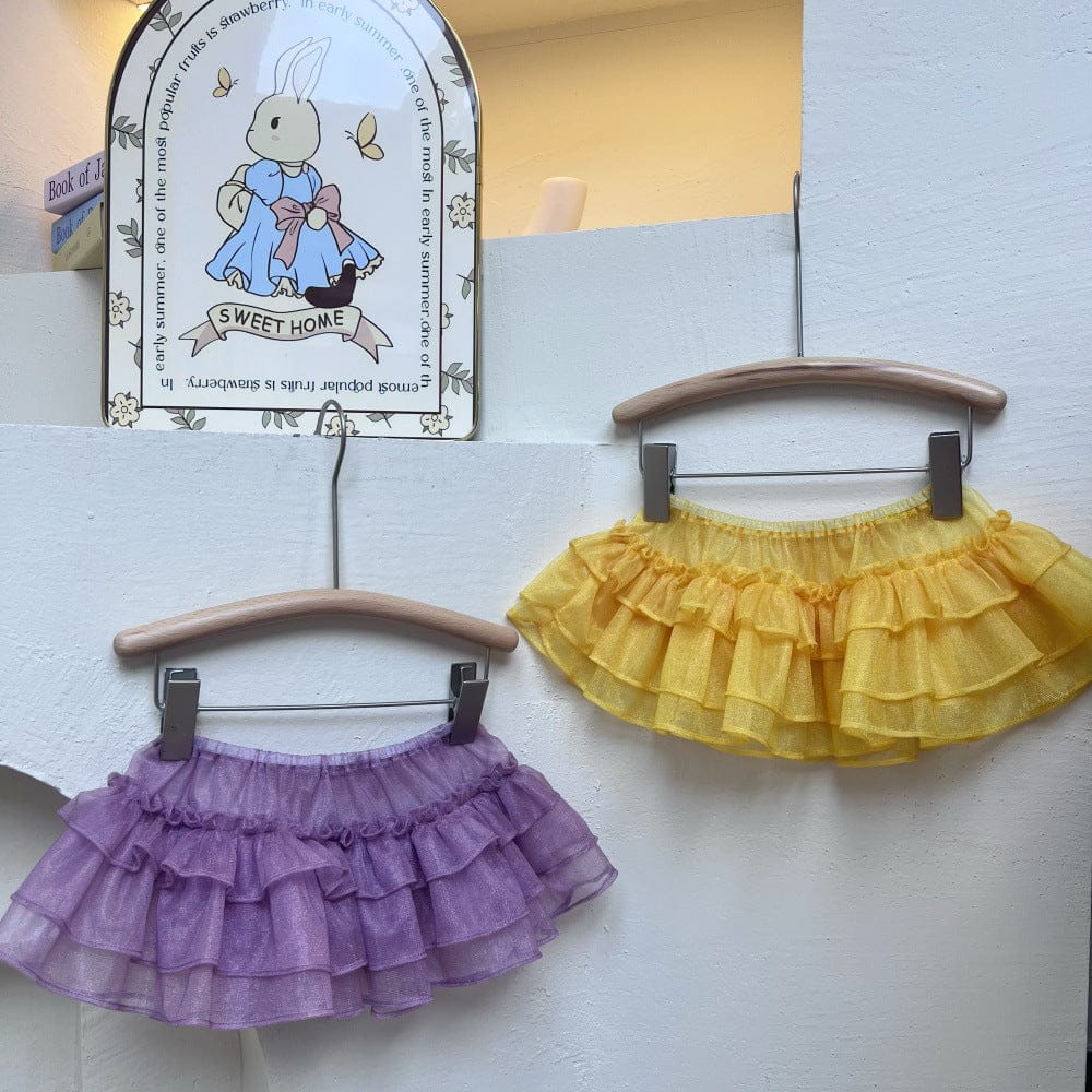 スカート 重ね着チュールティアードフリルエプロンスカート【mh0010071】