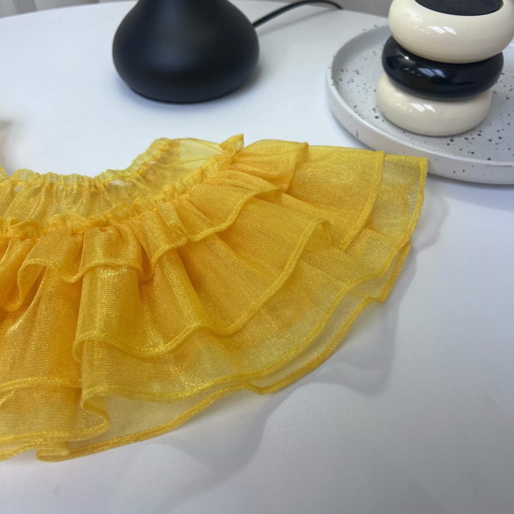 スカート 重ね着チュールティアードフリルエプロンスカート【mh0010071】