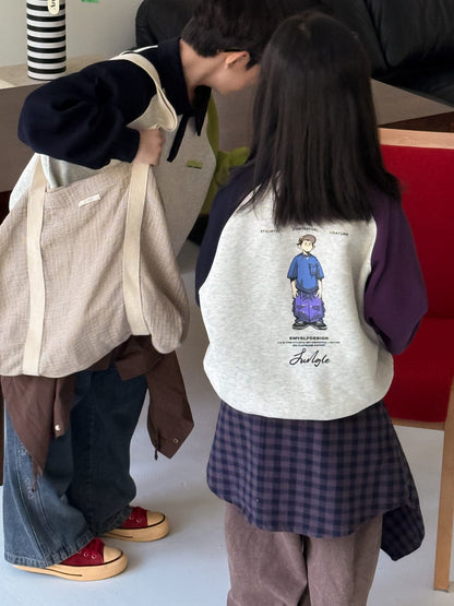 長袖シャツ・ブラウス ポロ襟パッチワーク長袖スウェット プルオーバーゆったりシルエット【mh0010763】