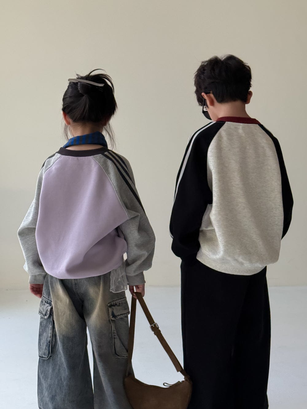 トレーナー・フーディ アメリカンカラーブロック長袖スウェット アルファベットロゴ入りゆったりプルオーバー【mh0010764】