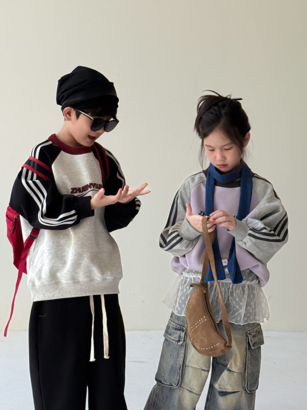 トレーナー・フーディ アメリカンカラーブロック長袖スウェット アルファベットロゴ入りゆったりプルオーバー【mh0010764】