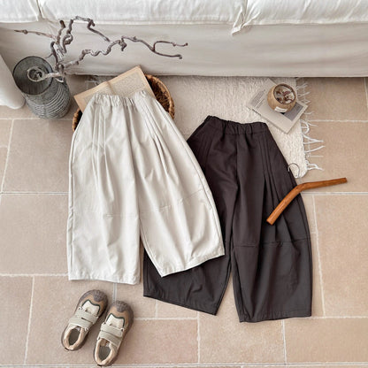 ロングパンツ・スウェットパンツ ピンタック切り替えワイドガウチョパンツ【mh0010772】