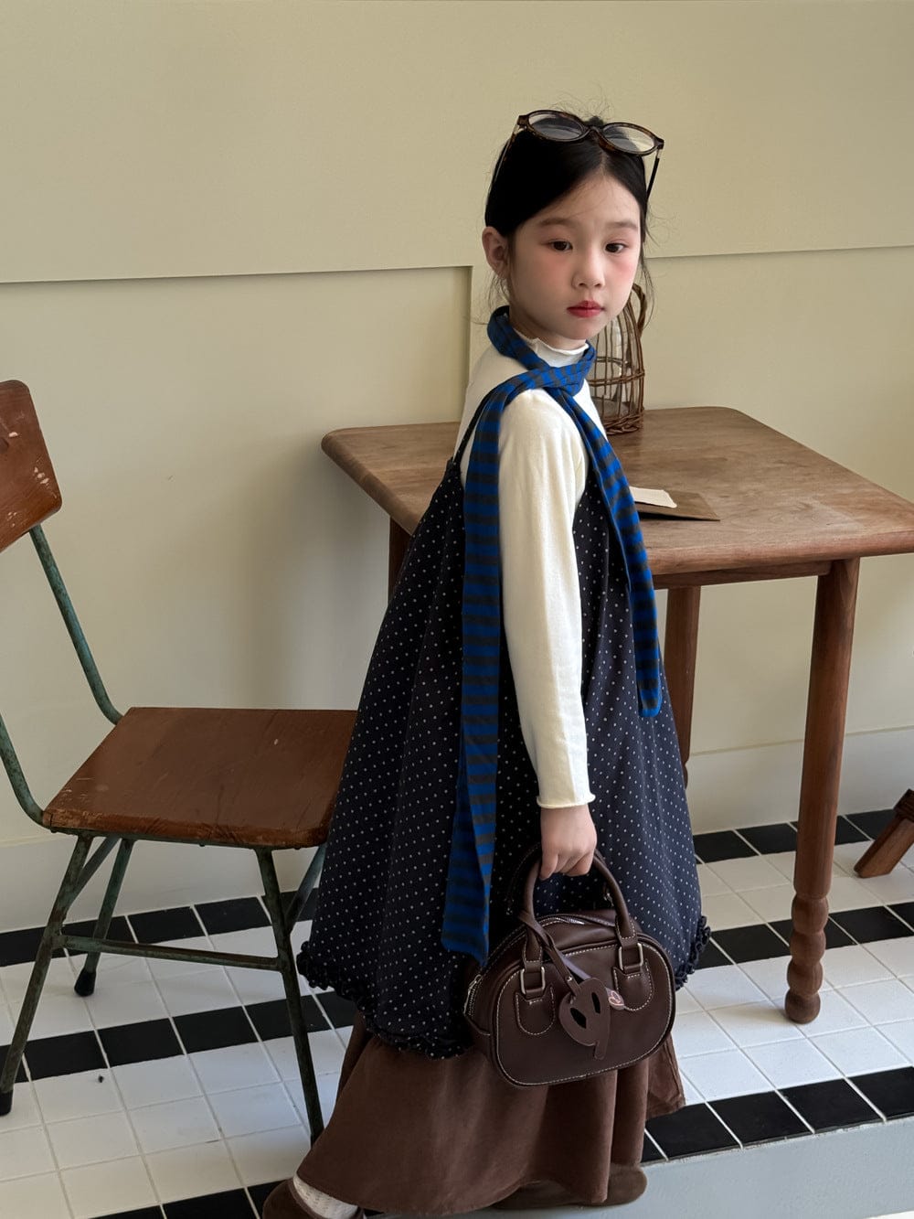 ノースリーブワンピース ドット柄キャミソールワンピース フリル付きノースリーブチュニック【mh0010775】