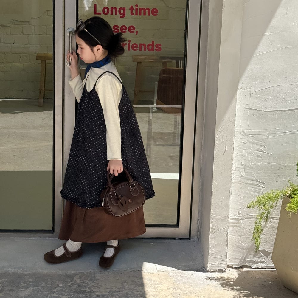 ノースリーブワンピース ドット柄キャミソールワンピース フリル付きノースリーブチュニック【mh0010775】