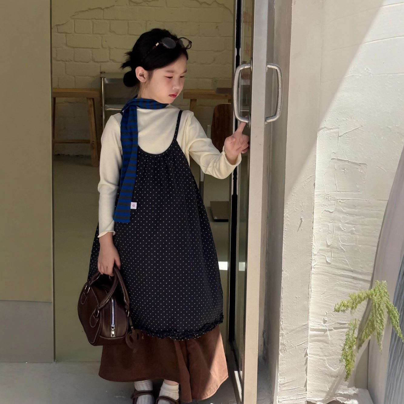 ノースリーブワンピース ドット柄キャミソールワンピース フリル付きノースリーブチュニック【mh0010775】