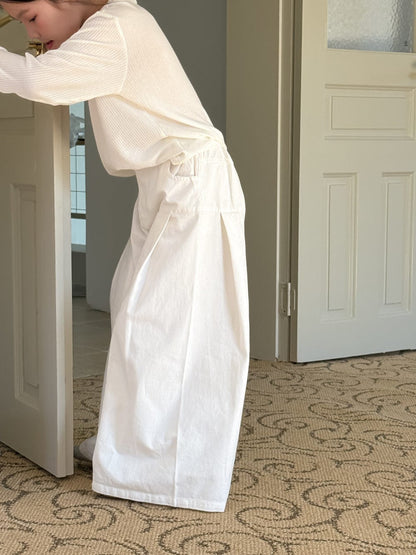 ロングパンツ・スウェットパンツ 無地ストレートワイドパンツ ゆったりカジュアルロングパンツ【mh0010777】