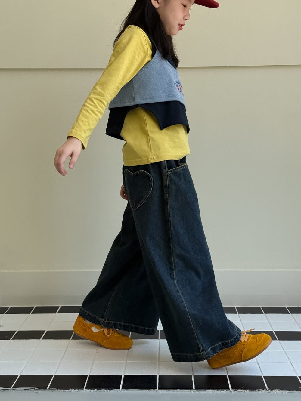 デニムパンツ ワイドストレートデニムパンツ ゆったりカジュアルロングパンツ【mh0010781】