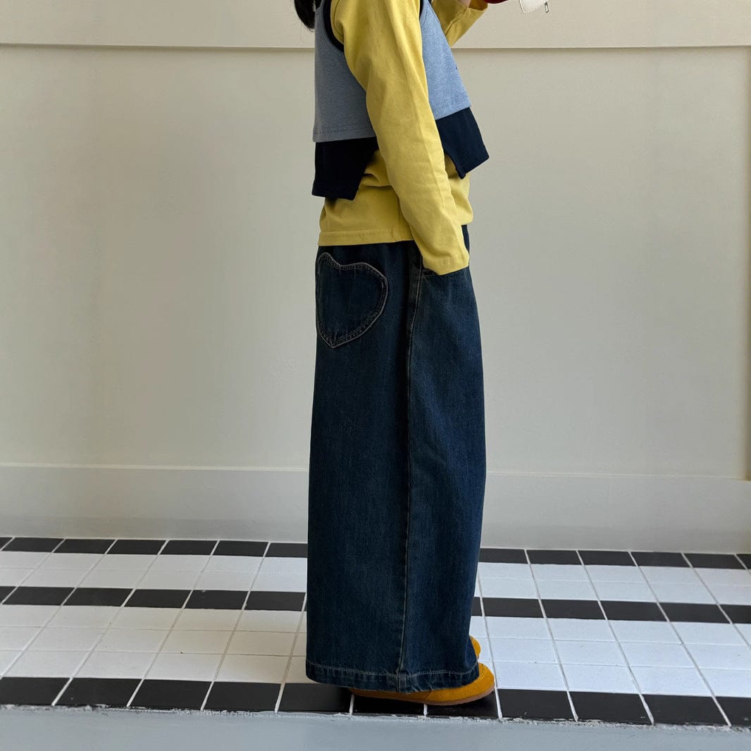 デニムパンツ ワイドストレートデニムパンツ ゆったりカジュアルロングパンツ【mh0010781】