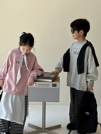 トレーナー・フーディ ロゴプリントクルーネックスウェット シンプルカジュアル長袖トップス【mh0010784】