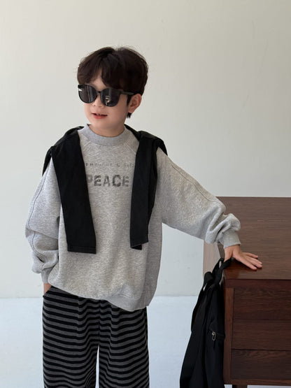 トレーナー・フーディ ロゴプリントクルーネックスウェット シンプルカジュアル長袖トップス【mh0010784】