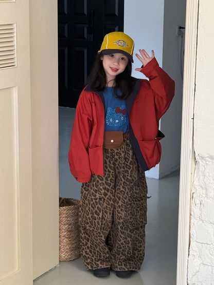 ショートコート・ジャケット・ジャンパー レッドジップアップブルゾンジャケット【mh0010933】