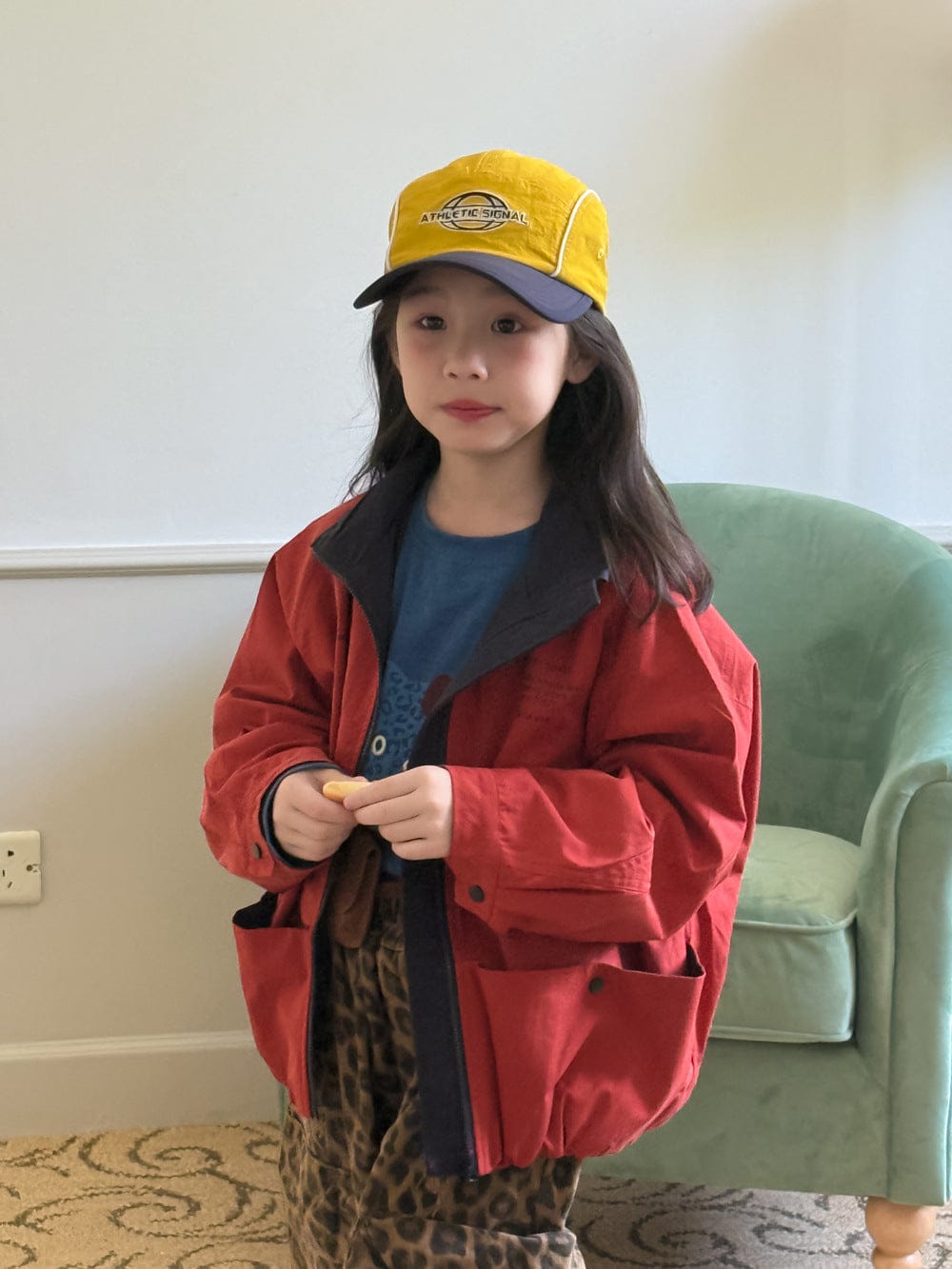 ショートコート・ジャケット・ジャンパー レッドジップアップブルゾンジャケット【mh0010933】