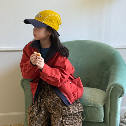 ショートコート・ジャケット・ジャンパー レッドジップアップブルゾンジャケット【mh0010933】