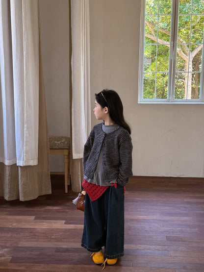 カーディガン・パーカー レトロボーダーカーディガンジャケット【mh0010938】