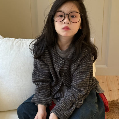 カーディガン・パーカー レトロボーダーカーディガンジャケット【mh0010938】