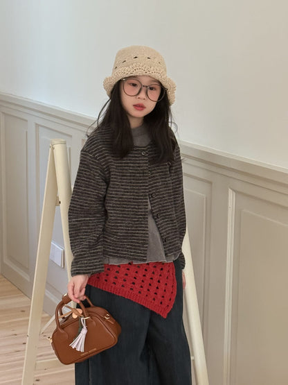 カーディガン・パーカー レトロボーダーカーディガンジャケット【mh0010938】