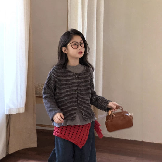 カーディガン・パーカー レトロボーダーカーディガンジャケット【mh0010938】