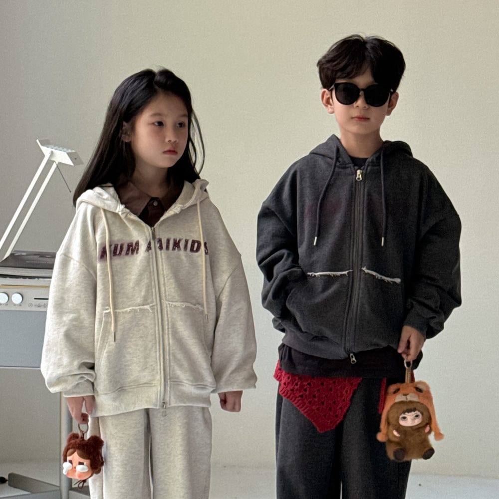 長袖セットアップ ロゴスウェットジップパーカー+スウェットパンツセットアップ【mh0010939】