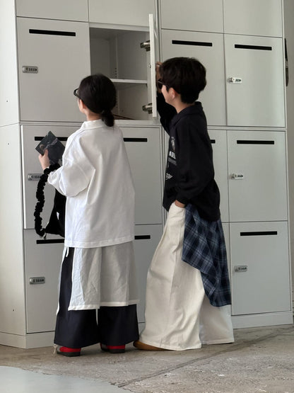 長袖シャツ・ブラウス オーバーサイズロゴプリントポロシャツ【mh0010949】