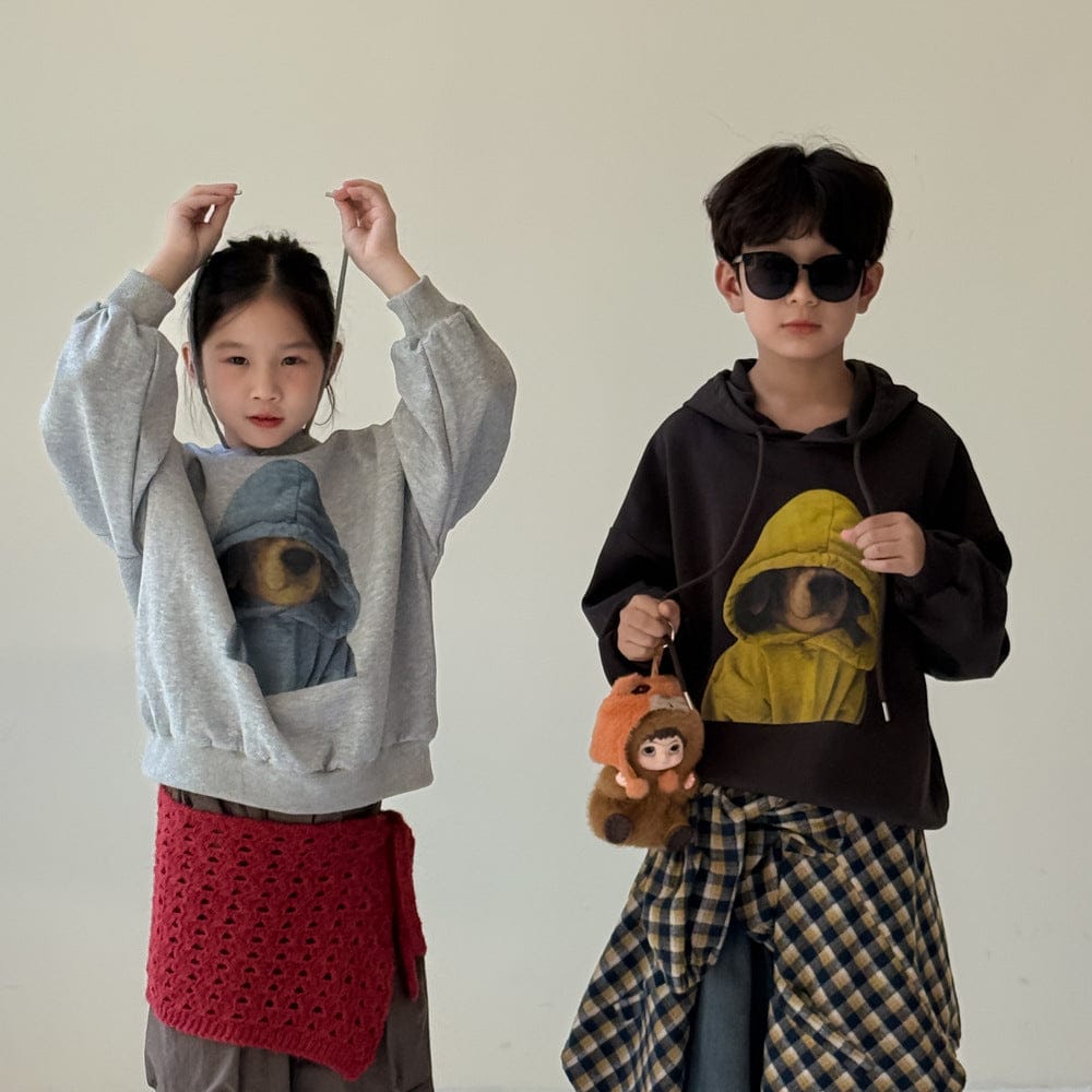 トレーナー・フーディ イラストプリントルーズフーディーパーカー【mh0010951】