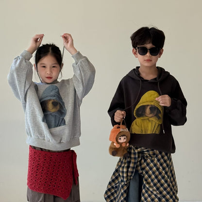 トレーナー・フーディ イラストプリントルーズフーディーパーカー【mh0010951】