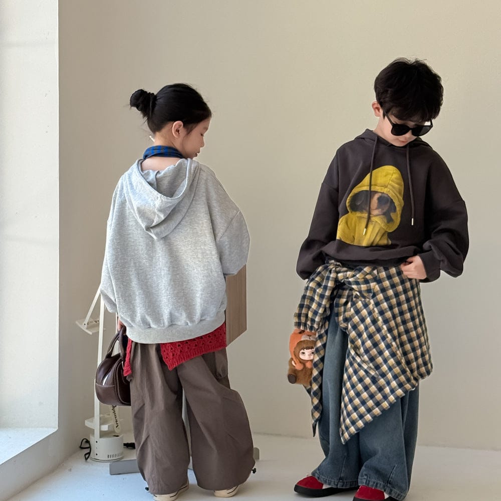 トレーナー・フーディ イラストプリントルーズフーディーパーカー【mh0010951】