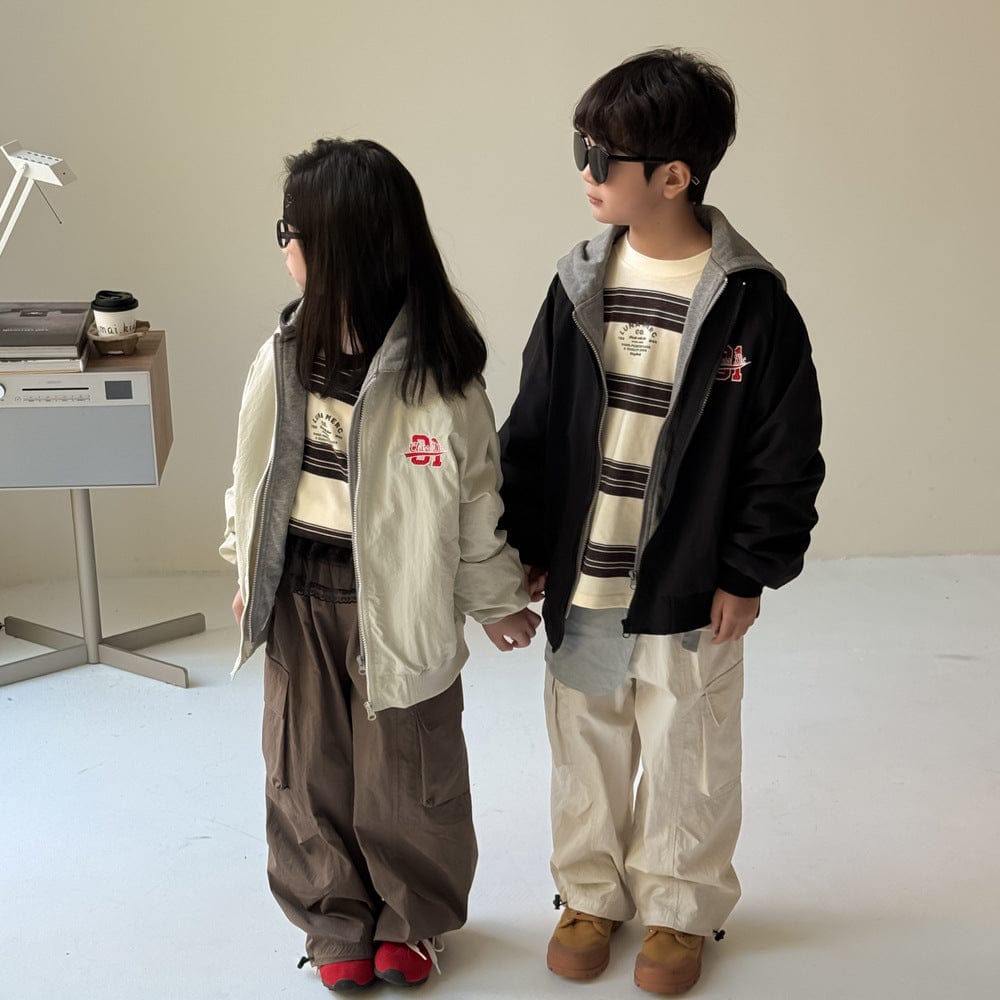 ショートコート・ジャケット・ジャンパー ロゴワッペンフード付きブルゾンジャケット【mh0010952】