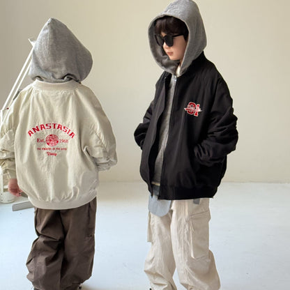 ショートコート・ジャケット・ジャンパー ロゴワッペンフード付きブルゾンジャケット【mh0010952】