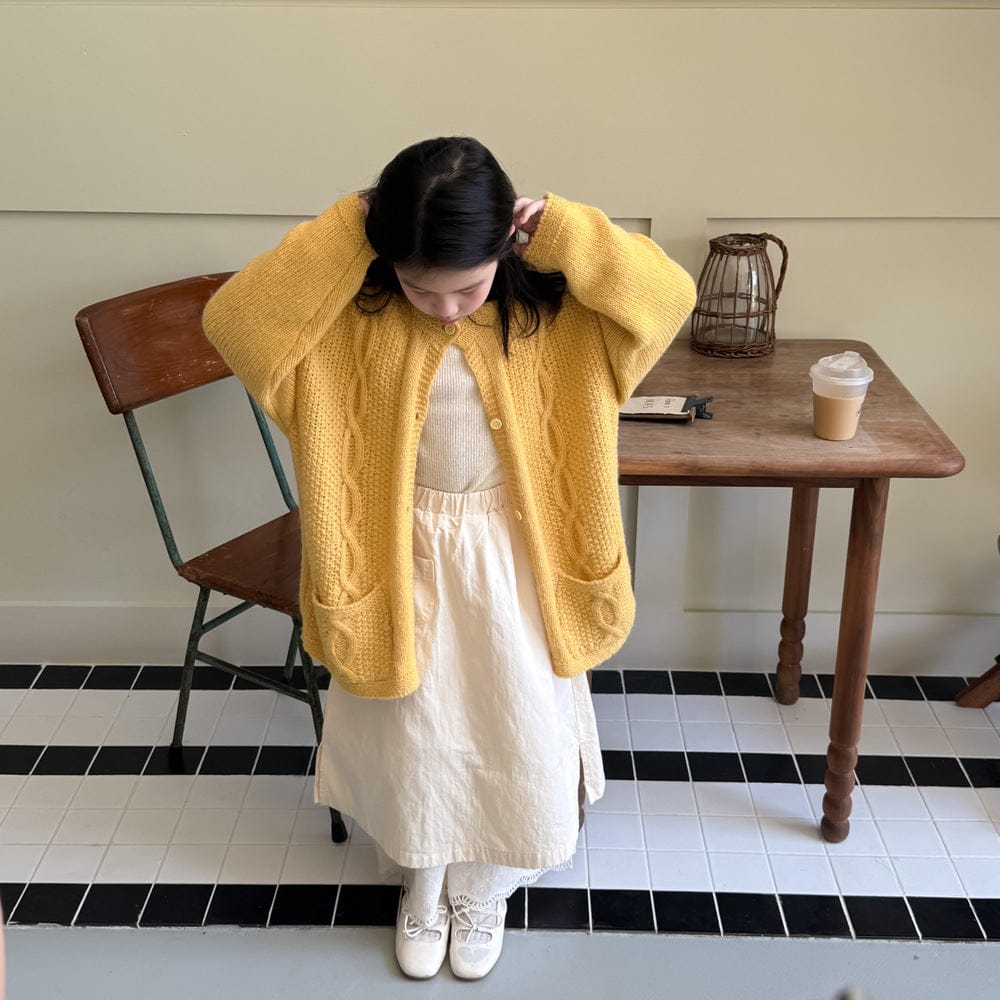 カーディガン・パーカー ケーブル編みニットカーディガン キッズセーター【mh0010960】